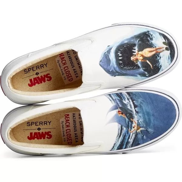 Sperry Womens Striper Ii Slip on Jaws SneakerWhite
