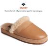 imageSperry Womens Cape May Mule Slipper  Cow Suede Slippers Featuring FullGrain Leather Upper Rubber Outsole and Faux Fur LiningTan