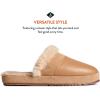 imageSperry Womens Cape May Mule Slipper  Cow Suede Slippers Featuring FullGrain Leather Upper Rubber Outsole and Faux Fur LiningTan
