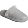 imageSperry Womens Cape May Mule Slipper  Cow Suede Slippers Featuring FullGrain Leather Upper Rubber Outsole and Faux Fur LiningGrey
