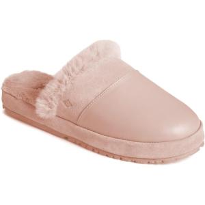 imageSperry Womens Cape May Mule Slipper  Cow Suede Slippers Featuring FullGrain Leather Upper Rubber Outsole and Faux Fur LiningRose