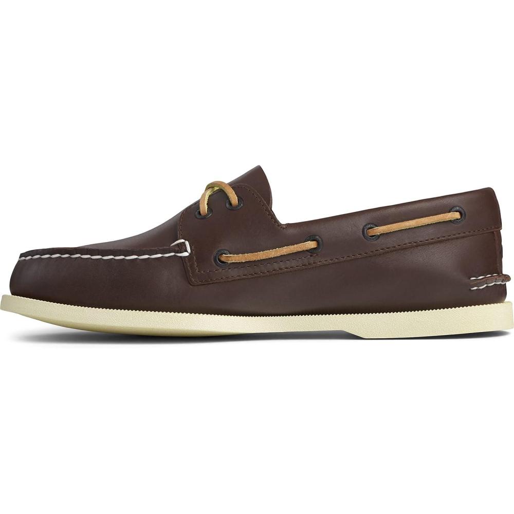 thumbnail image 2 of Sperry A/O Authentic 2-Eye Brown Buck Boat Shoes – Men's WIDE Sizes 7-16 2 of 3