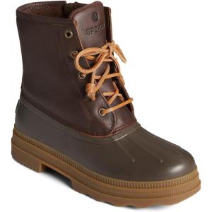 imageSperry Mens Saltwater 20 Leather Rain BootDark Brown