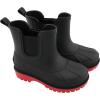 imageSperry Toddler Chelsea Rain Boots Waterproof Rubber Kids Rainboot GirlsBoys Light Water Shoes for Muddy ParkHikingBlack