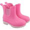 imageSperry Toddler Chelsea Rain Boots Waterproof Rubber Kids Rainboot GirlsBoys Light Water Shoes for Muddy ParkHikingHot Pink