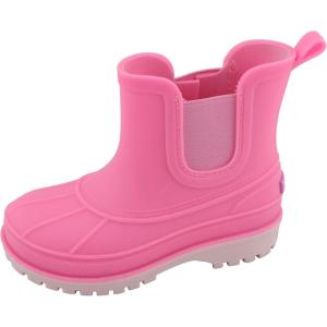 imageSperry Toddler Chelsea Rain Boots Waterproof Rubber Kids Rainboot GirlsBoys Light Water Shoes for Muddy ParkHikingHot Pink