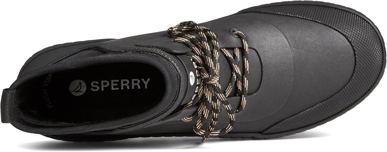 imageSperry Womens Torrent Lace Up Rain BootBlack Rubber