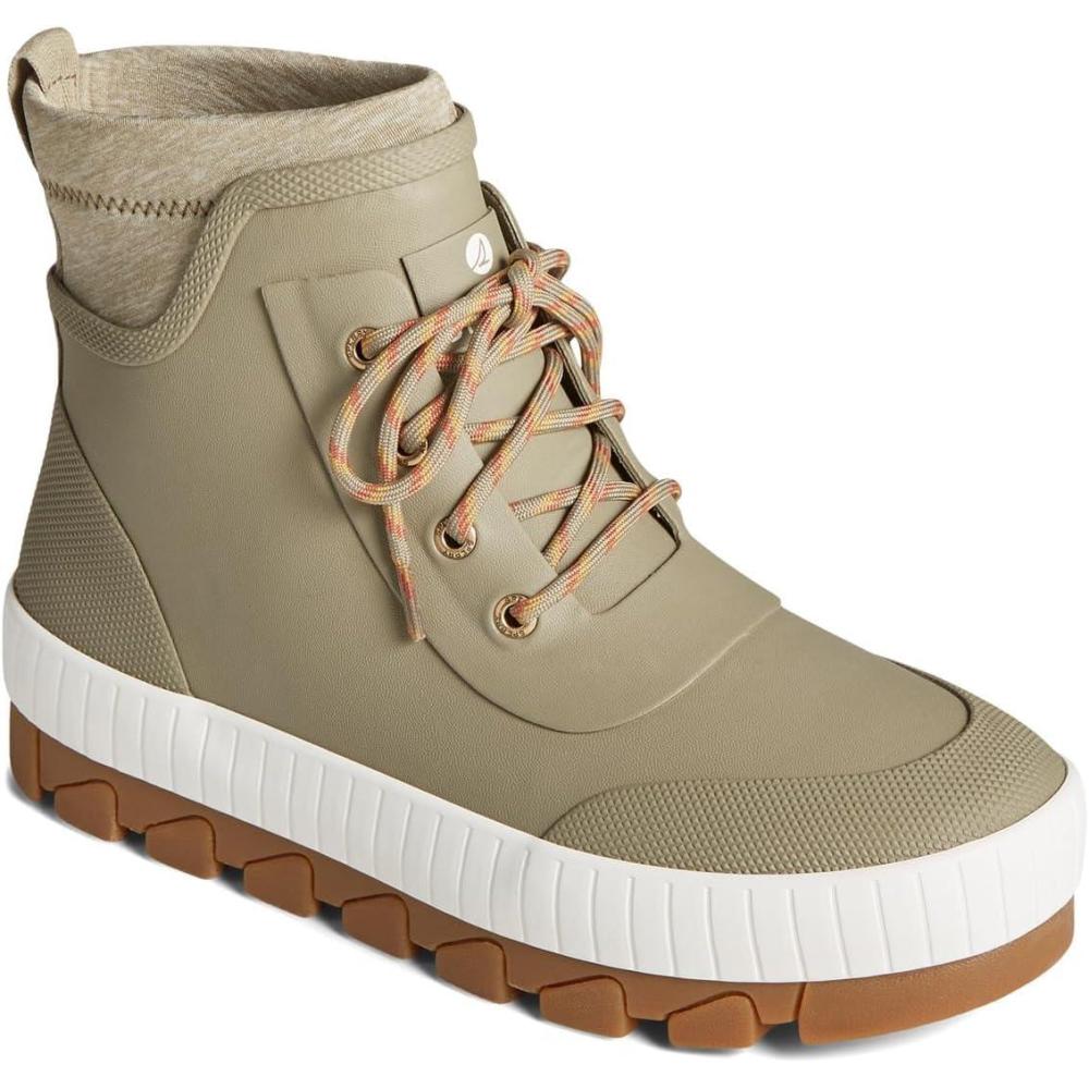 imageSperry Womens Torrent Lace Up Rain BootGreen Rubber