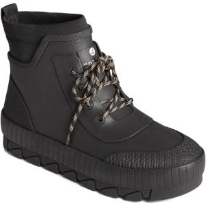imageSperry Womens Torrent Lace Up Rain BootBlack Rubber