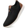 imageVILOCY Mens Casual Dress Sneakers Oxfords Business Mesh Breathable Walking Shoes Tennis ComfortableBlack