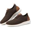 imageVILOCY Mens Casual Dress Sneakers Oxfords Business Mesh Breathable Walking Shoes Tennis ComfortableBrown