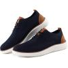 imageVILOCY Mens Casual Dress Sneakers Oxfords Business Mesh Breathable Walking Shoes Tennis ComfortableDark Blue