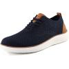 imageVILOCY Mens Casual Dress Sneakers Oxfords Business Mesh Breathable Walking Shoes Tennis ComfortableDark Blue