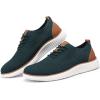 imageVILOCY Mens Casual Dress Sneakers Oxfords Business Mesh Breathable Walking Shoes Tennis ComfortableGreen