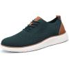 imageVILOCY Mens Casual Dress Sneakers Oxfords Business Mesh Breathable Walking Shoes Tennis ComfortableGreen