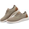 imageVILOCY Mens Casual Dress Sneakers Oxfords Business Mesh Breathable Walking Shoes Tennis ComfortableKhaki
