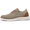 imageVILOCY Mens Casual Dress Sneakers Oxfords Business Mesh Breathable Walking Shoes Tennis ComfortableKhaki