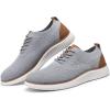 imageVILOCY Mens Casual Dress Sneakers Oxfords Business Mesh Breathable Walking Shoes Tennis ComfortableLight Grey