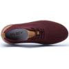 imageVILOCY Mens Casual Dress Sneakers Oxfords Business Mesh Breathable Walking Shoes Tennis ComfortableWine Red