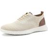 imageVILOCY Mens Fashion Dress Sneakers Casual Walking Shoes Business Oxfords Comfortable Breathable Lightweight Tennis02beige