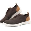 imageVILOCY Mens Fashion Dress Sneakers Casual Walking Shoes Business Oxfords Comfortable Breathable Lightweight Tennis02brown