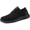 imageVILOCY Mens Fashion Dress Sneakers Casual Walking Shoes Business Oxfords Comfortable Breathable Lightweight TennisAll Black