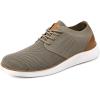 imageVILOCY Mens Fashion Dress Sneakers Casual Walking Shoes Business Oxfords Comfortable Breathable Lightweight TennisKhaki