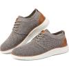 imageVILOCY Mens Fashion Dress Sneakers Casual Walking Shoes Business Oxfords Comfortable Breathable Lightweight TennisMottled Grey