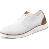 imageVILOCY Mens Fashion Dress Sneakers Casual Walking Shoes Business Oxfords Comfortable Breathable Lightweight TennisWhite