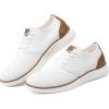 imageVILOCY Mens Fashion Dress Sneakers Casual Walking Shoes Business Oxfords Comfortable Breathable Lightweight TennisWhite