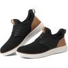 imageVILOCY Mens Slip On Casual Dress Shoes Hands Free Fashion Sneakers Mesh Tennis Walking Work Shoes Comfortable Breathable Lightweight Non SlipBlack