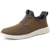 imageVILOCY Mens Slip On Casual Dress Shoes Hands Free Fashion Sneakers Mesh Tennis Walking Work Shoes Comfortable Breathable Lightweight Non SlipBrown
