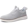imageVILOCY Mens Slip On Casual Dress Shoes Hands Free Fashion Sneakers Mesh Tennis Walking Work Shoes Comfortable Breathable Lightweight Non SlipLight Grey