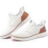 imageVILOCY Mens Slip On Casual Dress Shoes Hands Free Fashion Sneakers Mesh Tennis Walking Work Shoes Comfortable Breathable Lightweight Non SlipWhite