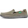 imageVILOCY Mens Slip on Deck Shoes Casual Canvas Loafers Beach Boat Shoes Zero Drop Vintage FlatBase Green