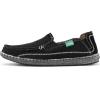 imageVILOCY Mens Slip on Deck Shoes Casual Canvas Loafers Beach Boat Shoes Zero Drop Vintage FlatBlack