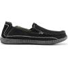 imageVILOCY Mens Slip on Deck Shoes Casual Canvas Loafers Beach Boat Shoes Zero Drop Vintage FlatBlack