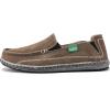 imageVILOCY Mens Slip on Deck Shoes Casual Canvas Loafers Beach Boat Shoes Zero Drop Vintage FlatBrown
