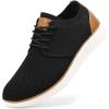 imageVILOCY Mens Fashion Dress Sneakers Casual Walking Shoes Business Oxfords Comfortable Breathable Lightweight TennisBlack