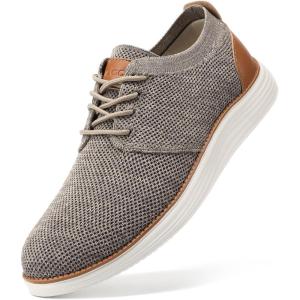 imageVILOCY Mens Fashion Dress Sneakers Casual Walking Shoes Business Oxfords Comfortable Breathable Lightweight TennisMottled Grey