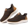 imageVILOCY Boys Slip On Casual Dress Sneaker Hands Free Fashion Shoes Comfortable Oxfords Mesh Tennis Breathable School Uniform Formal Church ShoesLittle KidBig KidBrown