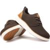 imageVILOCY Boys Slip On Casual Dress Sneaker Hands Free Fashion Shoes Comfortable Oxfords Mesh Tennis Breathable School Uniform Formal Church ShoesLittle KidBig KidBrown