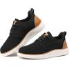 imageVILOCY Boys Slip On Casual Dress Sneaker Hands Free Fashion Shoes Comfortable Oxfords Mesh Tennis Breathable School Uniform Formal Church ShoesLittle KidBig KidBlack