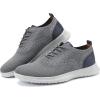imageVILOCY Mens Casual Dress Oxfords Shoes Knit Lightweight Breathable Fashion Sneaker02grey