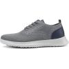 imageVILOCY Mens Casual Dress Oxfords Shoes Knit Lightweight Breathable Fashion Sneaker02grey