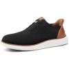 imageVILOCY Mens Casual Dress Sneakers Slip on Walking Shoes Hands Free Fashion Sneakers Breeze Tennis Business OxfordsBlack