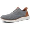 imageVILOCY Mens Casual Dress Sneakers Slip on Walking Shoes Hands Free Fashion Sneakers Breeze Tennis Business OxfordsGrey