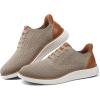 imageVILOCY Mens Casual Dress Sneakers Slip on Walking Shoes Hands Free Fashion Sneakers Breeze Tennis Business OxfordsKhaki