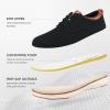 imageVILOCY Mens Wide Casual Dress Oxfords Business Shoes Fashion Sneakers Mesh Breathable Comfortable Walking ShoesBlack