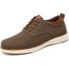 imageVILOCY Mens Wide Casual Dress Oxfords Business Shoes Fashion Sneakers Mesh Breathable Comfortable Walking ShoesBrown